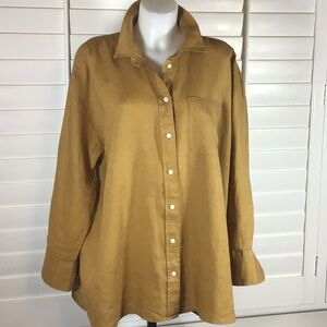 Banana Republic linen tunic length shirt